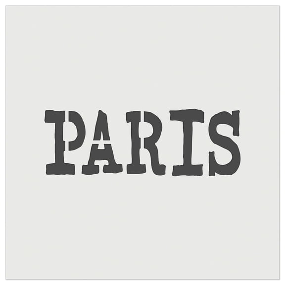 Paris Fun Text DIY Cookie Wall Craft Stencil - 3.5 Inch