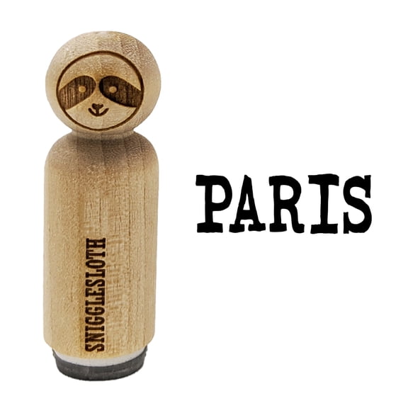 Paris Fun Text Rubber Stamp for Scrapbooking Crafting Stamping - Mini 1/2 Inch