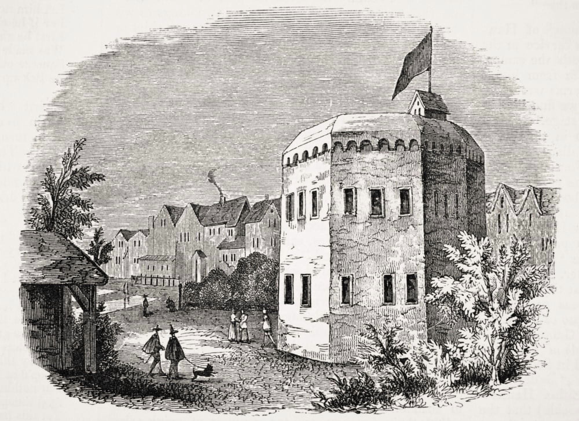 The Paris Garden Theatre Southwark London England From Old Englands Worthies By Lord Brougham And Others Published London Circa 1880s Canvas Art - Ken Welsh Design Pics (17 x 12)