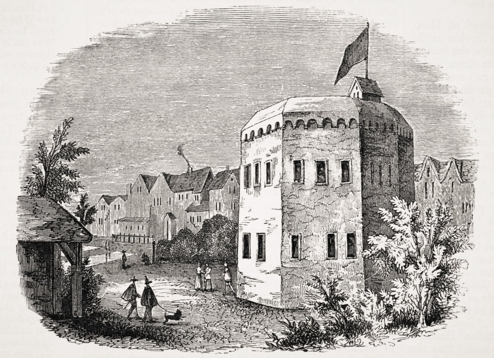 The Paris Garden Theatre Southwark London England From Old Englands Worthies By Lord Brougham And Others Published London Circa 1880s Canvas Art - Ken Welsh Design Pics (34 x 24)