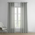 thumbnail image 1 of Paris Grey Grommet Solid Faux Linen Sheer Curtain (1 Panel), Paris Grey, 50W X 120L, 1 of 10