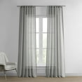 thumbnail image 1 of Paris Grey Solid Faux Linen Sheer Curtain (1 Panel), Paris Grey, 50W X 84L, 1 of 8