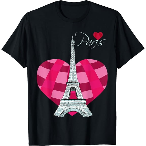 Paris Heart Love Eiffel Tower France Souvenir French Love T-Shirt mens t shirt，black，women，funny，misfits，men，journey，t-shirt