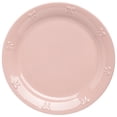 thumbnail image 1 of Paris Hilton London Collection 10.5-inch Stoneware Ceramic Dinner Plate, Microwave Safe, Blush Pink with Embossed Bow Detailing, 1 of 9