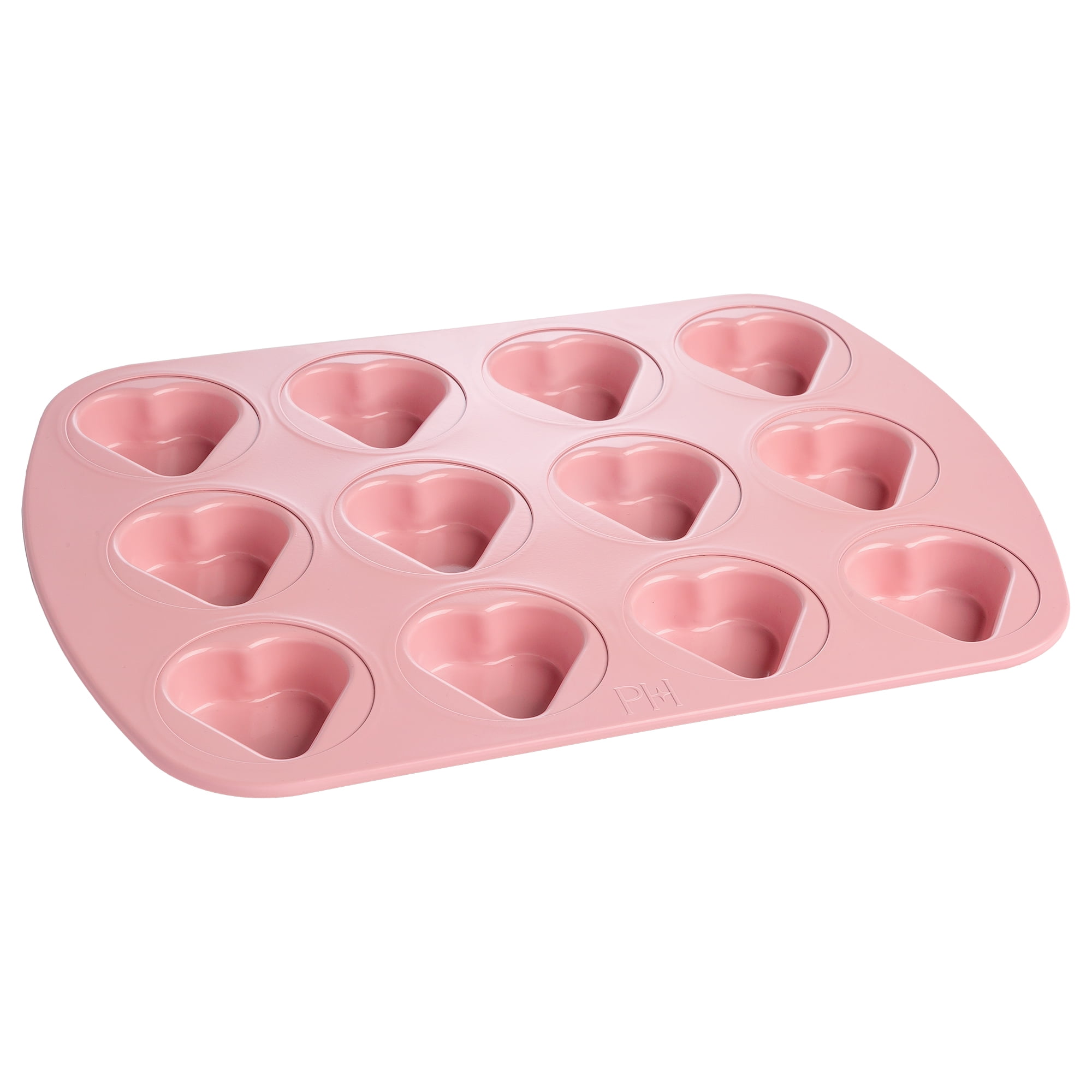Paris Hilton 12 Cup Mini Heart Pan, Premium Nonsti