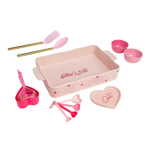 Paris Hilton 14 Piece Sliving Lasagna Set, Pink