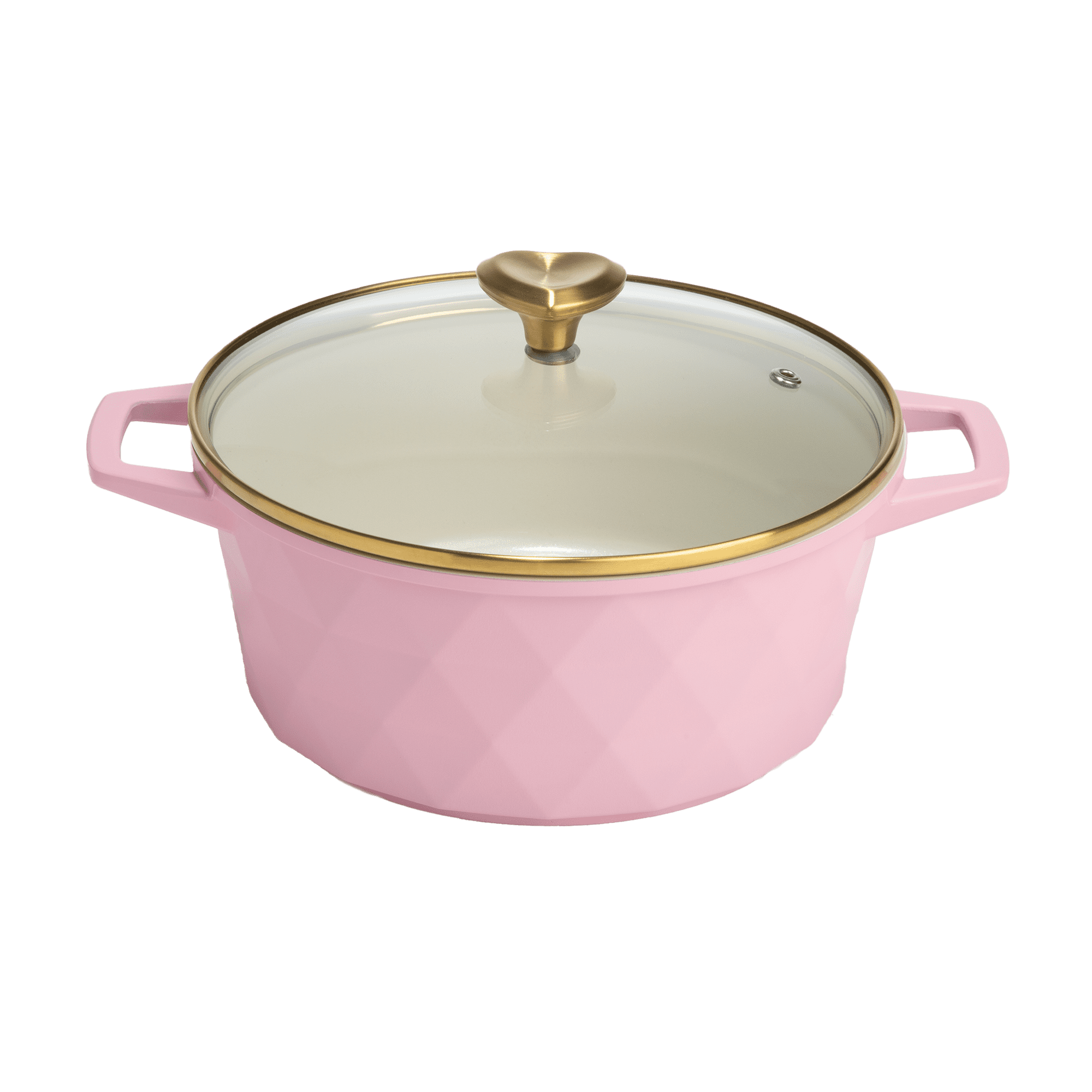 Paris Hilton 2.5 Quart Ceramic Nonstick Cast Aluminum Dutch Oven, Pink