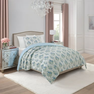 Paris Hilton 2-Piece Coquette Floral Blue Comforter Set, Twin/Twin XL