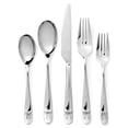 thumbnail image 1 of Paris Hilton 20-Piece Stainless Steel Flatware Set, Service for 4, Dinner Forks, Salad Forks, Dinner Knives, Teaspoons & Dinner Spoons, Silver with Bow Detail, 1 of 8