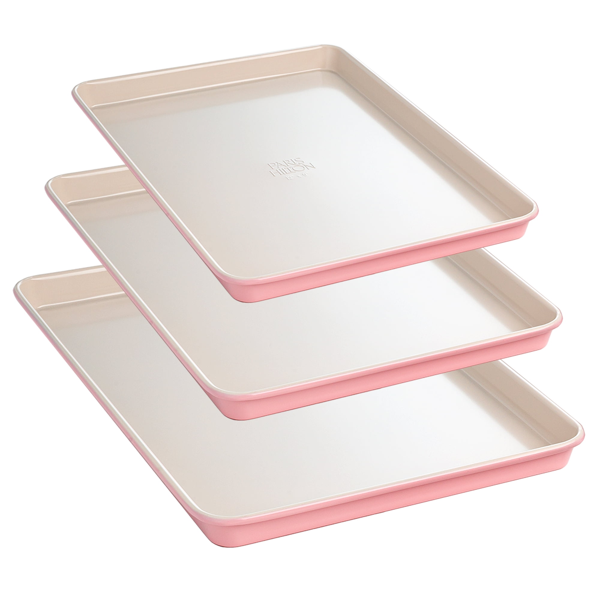 Paris Hilton 3 Piece Bakeware Set, Nonstick, Dishwasher Safe, Heavy Duty Carbon Steel, Pink - Walmart.com
