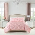 thumbnail image 1 of Paris Hilton 3-Piece Cordelia Satin Pink Comforter Set, King, 1 of 11
