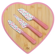 Paris Hilton 4-Piece Charcuterie and Cheese Board Set with Serving Tools, Pink