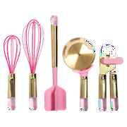 Paris Hilton 5 Piece Gadget Set with Pink Jewel Shaped Handle, Pink