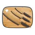 thumbnail image 1 of Paris Hilton 7-Piece Bamboo Heart Cutting Board and Stainless Steel Cutlery Set, Charcoal Gray, 1 of 10