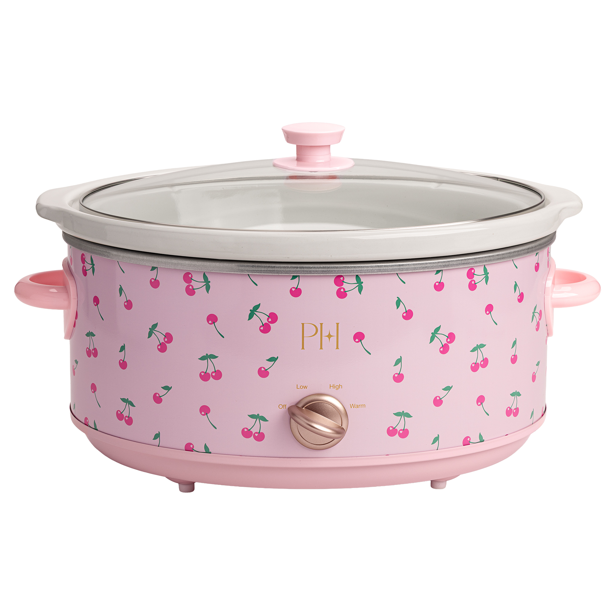 Paris Hilton 7QT Manual Slow Cooker Heart Knob Cherry Decal: Shop With Context