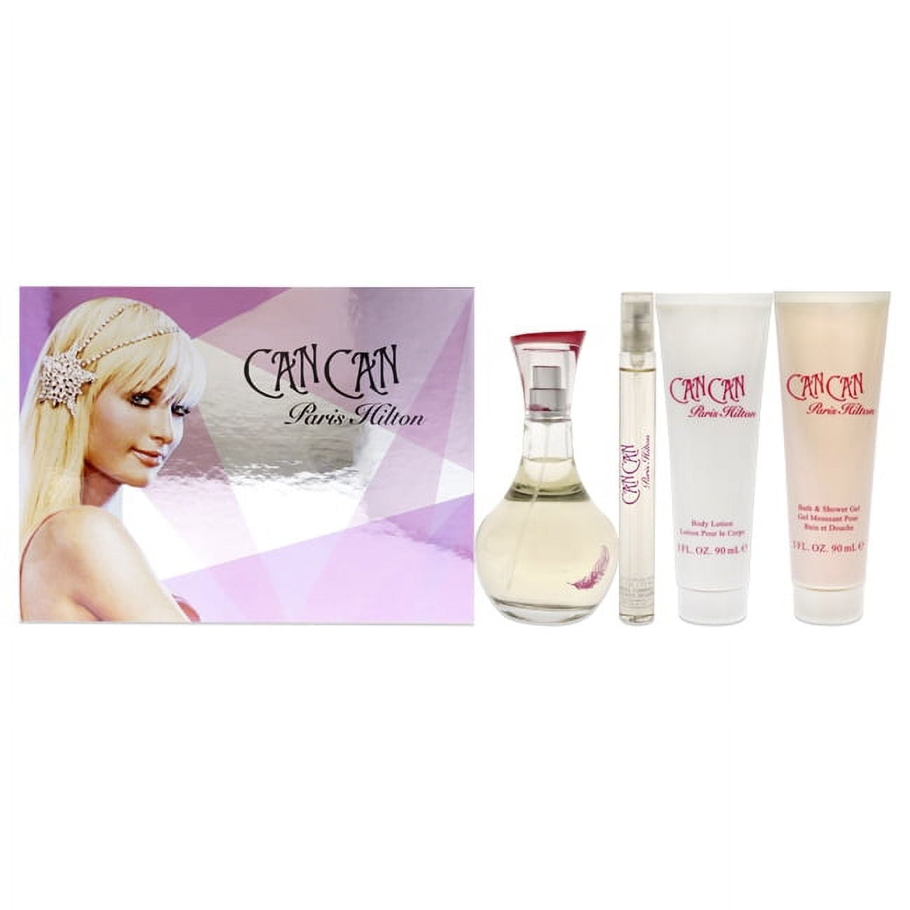 PARIS HILTON CAN CAN WOMEN 4 PIECE GIFT SET - 3.4 OZ EDP Sp by PARIS HILTON