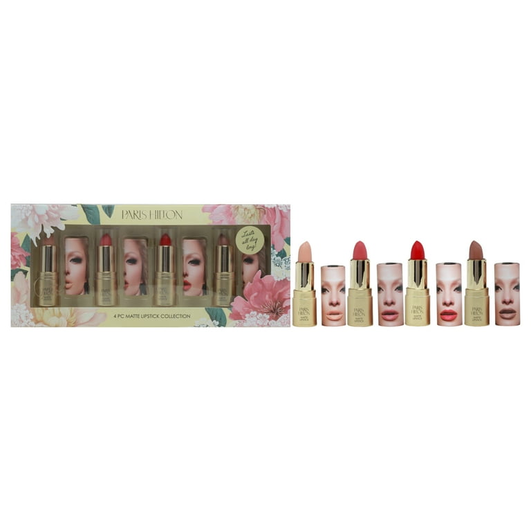 Paris Hilton Cosmetics Matte Lipstick Collection , 4 Pc 0.12oz