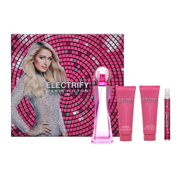 Paris Hilton Electrify, Perfume Gift Set for Women, 4 Pieces