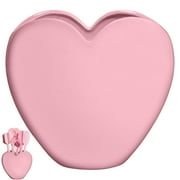 Paris Hilton Heart-Shaped Utensil Crock, Fits up to 18 Kitchen Gadgets, Decorative Ceramic Vase, Pink