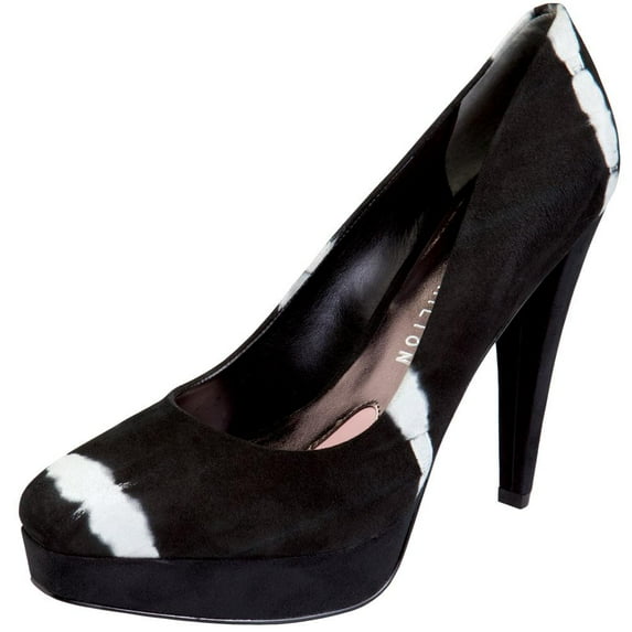 Paris Hilton Footwear - Reese - Black Seashell Suede - 7.5