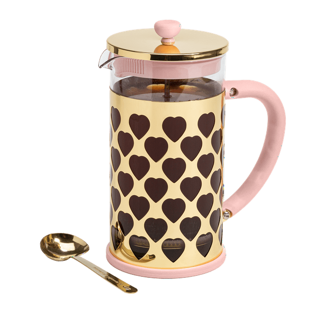 Paris Hilton French Press Coffee Maker with Heart Shaped Measuring