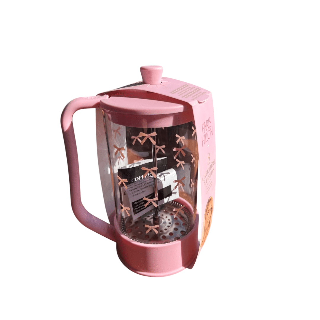 Paris Hilton French Press Coffee Maker with Pink Bow Shape