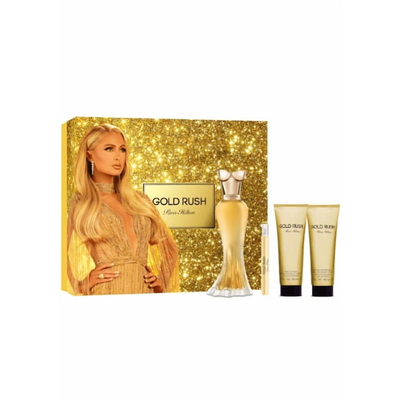 Paris Hilton Gold Rush Perfume Gift Set for Women, 4 Pieces