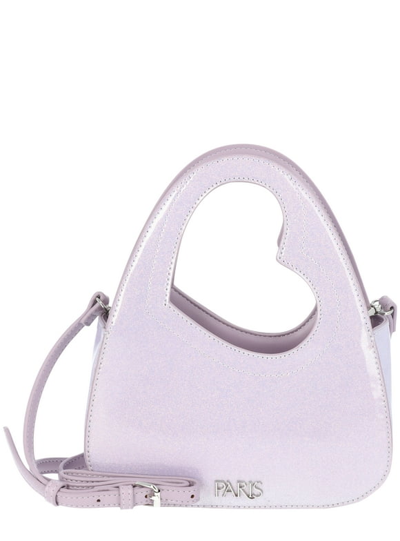 Paris Hilton Heartbreaker Top Handle Bag with Crossbody Strap, Purple