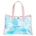 thumbnail image 1 of Paris Hilton Clear Iridescent Tote Bag with Magnetic Snap Closure & Interior Pocket, 15 in x 10 in x 5 in, 1 of 9