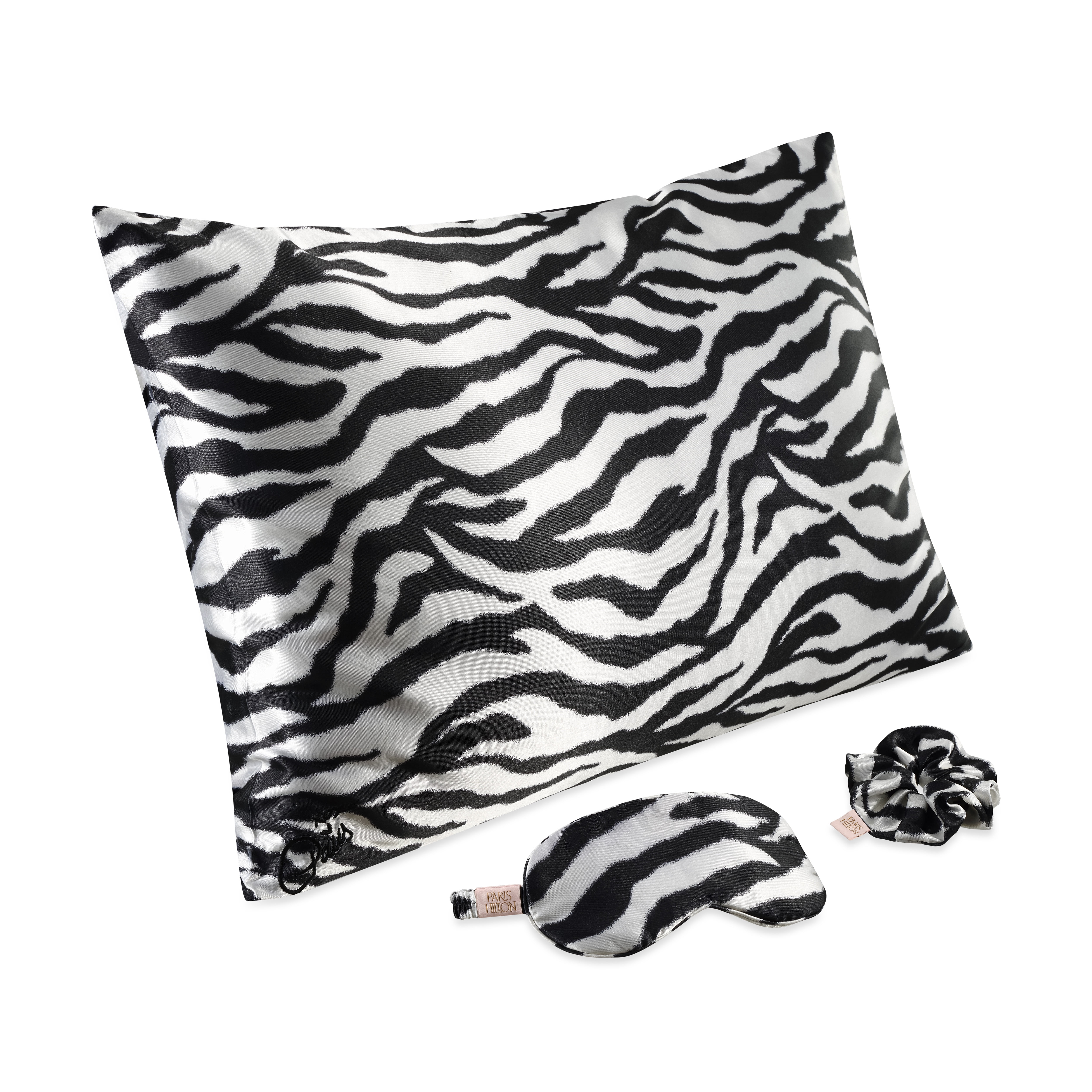 Paris Hilton Luxury Satin 3-Piece Sleep Set - Zebra