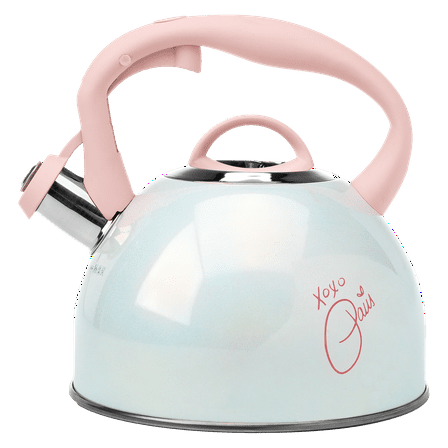 Paris Hilton Whistling Tea Kettle, Stainless Steel, Iridescent, 2.2-Quart