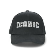 Paris Hilton Women's Iconic Varsity Baseball Cap, Black