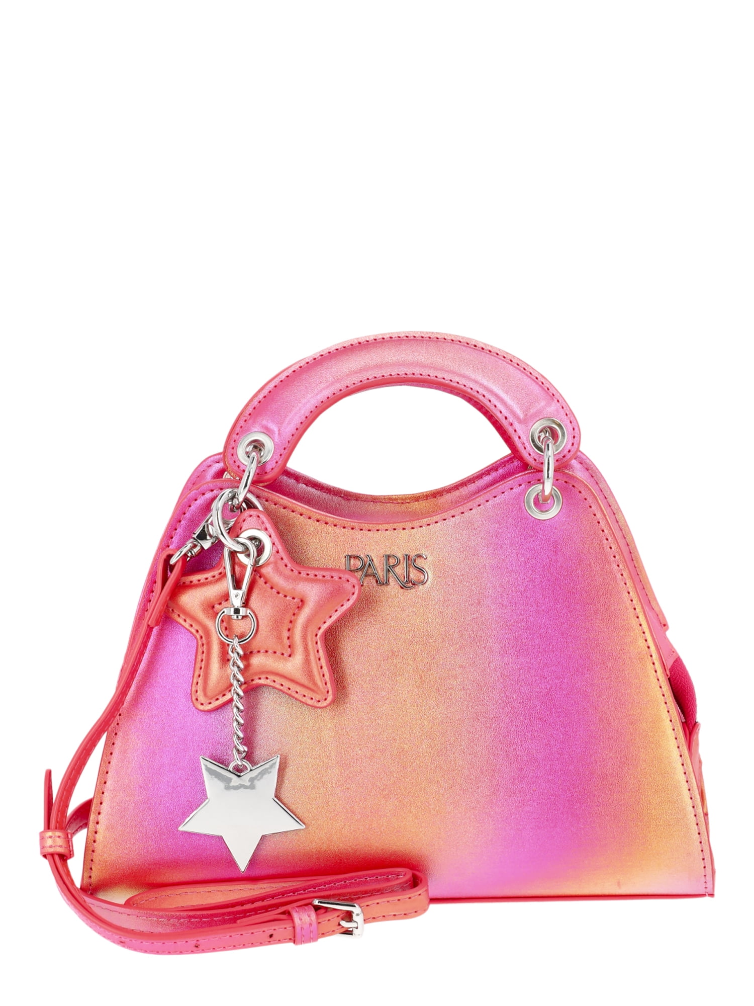 Paris Hilton Women’s Once Upon a Star Top Handle Bag, Pink/Orange