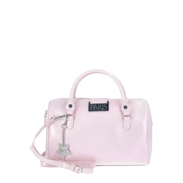 Paris Hilton Women’s Onyx Large Satchel with Crossbody Strap, Pink