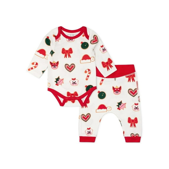 Paris Hilton x Monica + Andy Baby Organic Cotton Christmas First Moves Set, Sizes Newborn-12/18 Months
