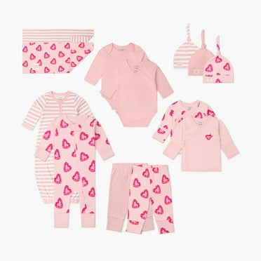 Paris Hilton x Monica + Andy Organic Cotton 13pc Gift Box Set, Sizes Preemie- 0-3 Months