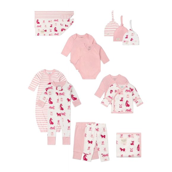 Paris Hilton x Monica + Andy Organic Cotton Baby 14 Piece Gift Box Set, Sizes Preemie- 0/3 Months