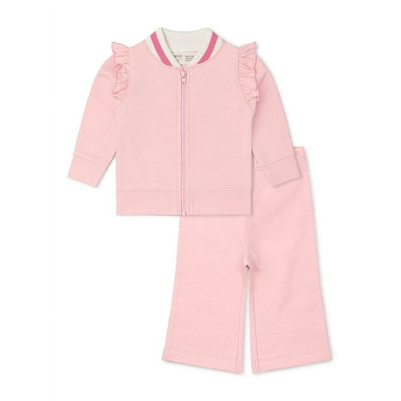 Paris Hilton x Monica + Andy Organic Cotton Baby Ruffle Sleeve Tracksuit, Sizes 0/3 Months-5T