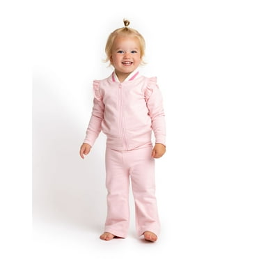 Paris Hilton x Monica + Andy Organic Cotton Baby Ruffle Sleeve Tracksuit, Sizes 0/3 Months-5T