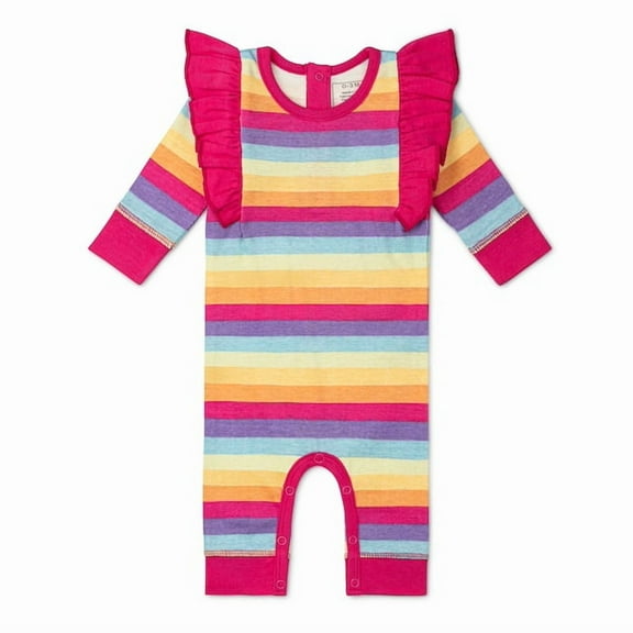 Paris Hilton x Monica + Andy Organic Cotton Double Ruffle Romper, Sizes Newborn-24 Months