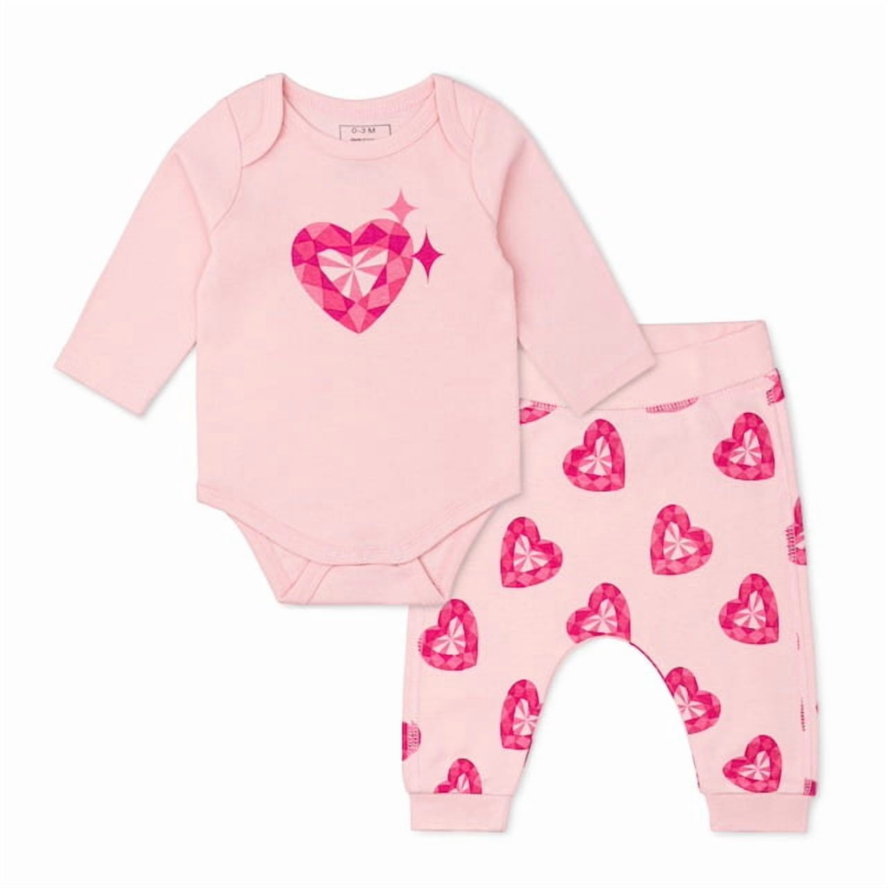 Hearts on Light Pink
