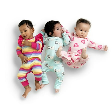 Paris Hilton x Monica + Andy Organic Cotton Scallop Collar Romper, Sizes Newborn-24 Months