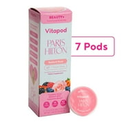 Paris Hilton x Vitapod Beauty+ Radiant Rose Functional Drink Mix, 7 Pods, Sugar-Free, 10 Calories, Collagen, Biotin, Zinc, Vitamins for Youthful, Glowing Skin