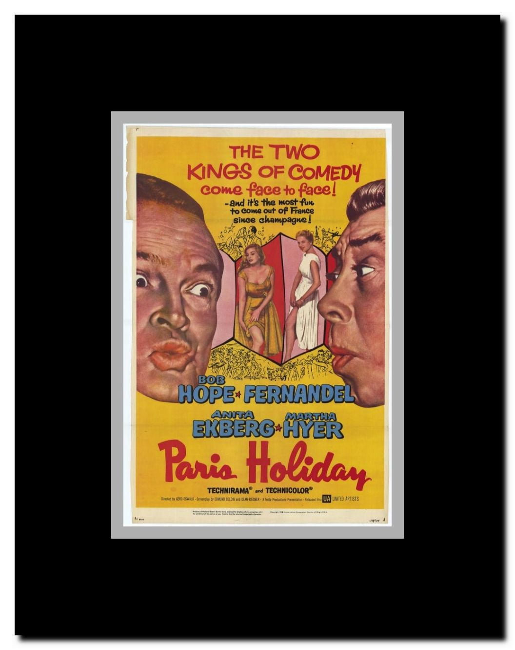 Paris Holiday Framed Movie Poster