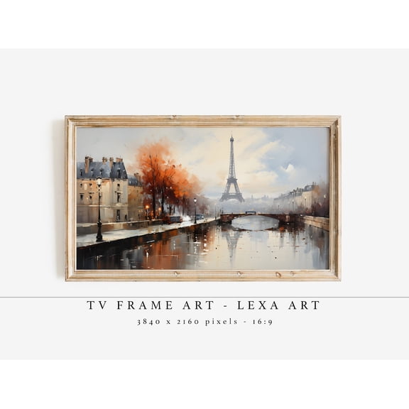 Paris In Fall Antique Cityscape Fall Impasto Poster Unframed Paper Print