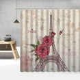thumbnail image 1 of Paris Iron Tower Scenery Shower Curtain 3d Bath Curtains Waterproof With Bathroom Shower Curtain Polyester Washable Cloth, 1 of 5