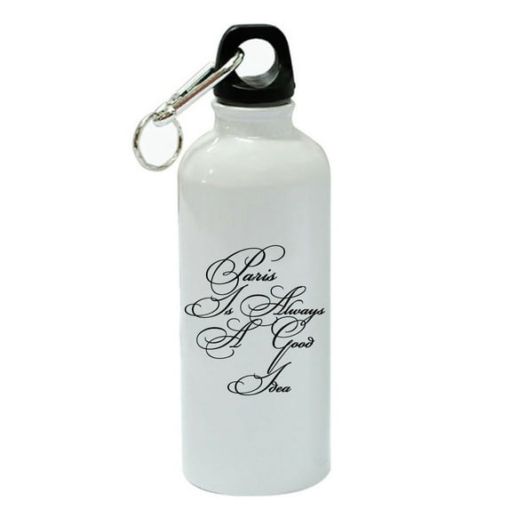 Paris Is Always A Good Idea White Aluminum Sports 20 oz Water Bottle