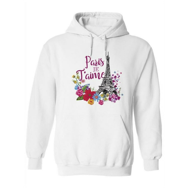 Paris Je T aime Hoodie Women Image by Shutterstock Female Small