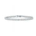 thumbnail image 1 of Paris Jewelry 14K White Gold 4 Carat Paris Crystals Round Tennis Bracelet 6.5 inch Plated, 1 of 2