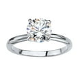 thumbnail image 1 of 14k White Gold 2 Ct Round Moissanite Women Stud Rings Sizes 5-10 Plated by Paris Jewelry, 1 of 5